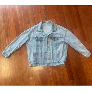 Vintage Distressed Light Blue Denim Jacket